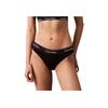 Letter Waistband Jacquard Comfortable Mid-Rise Triangle Bikini Underwear Women Underwear Black 0000F3787E-6WA