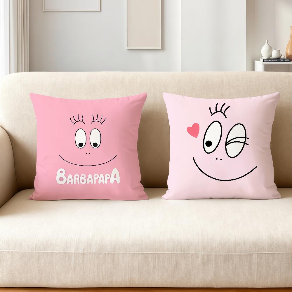 Anime B-Barbapapa Pillow Case Applicable Space For Guest Rooms Interiors Cars Office House Decoration