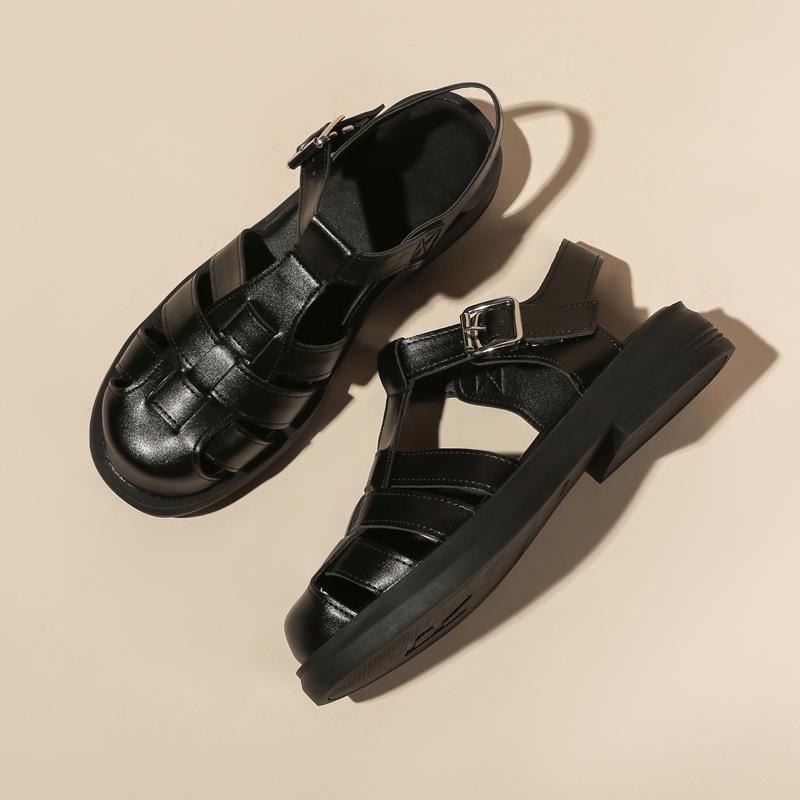 Women's 2023 Summer Roman Woven Platform Sandals - Thick Retro High Heels