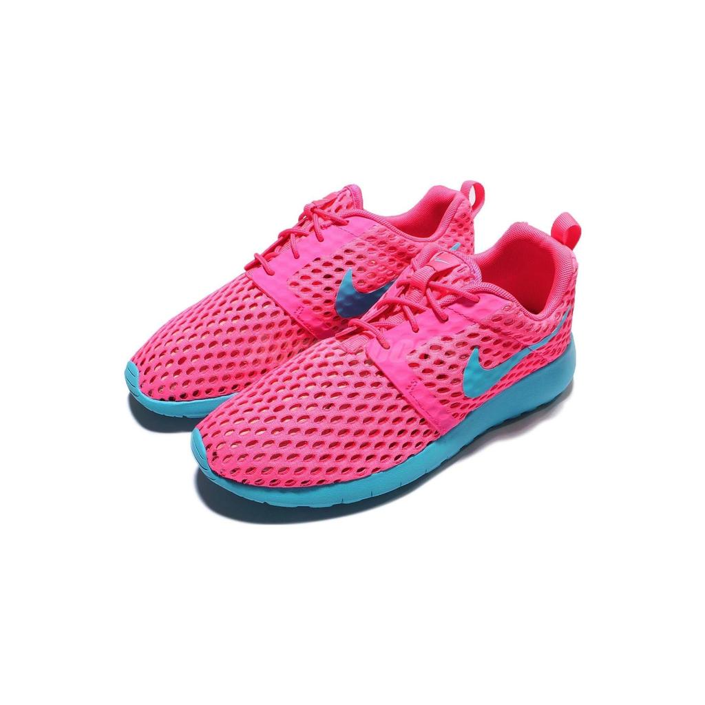 Nike Roshe One Flight Weight Comfortable Durable Rebound Low Top Kids Casual Shoes Kids Sneaker Pink Blue 819694-602