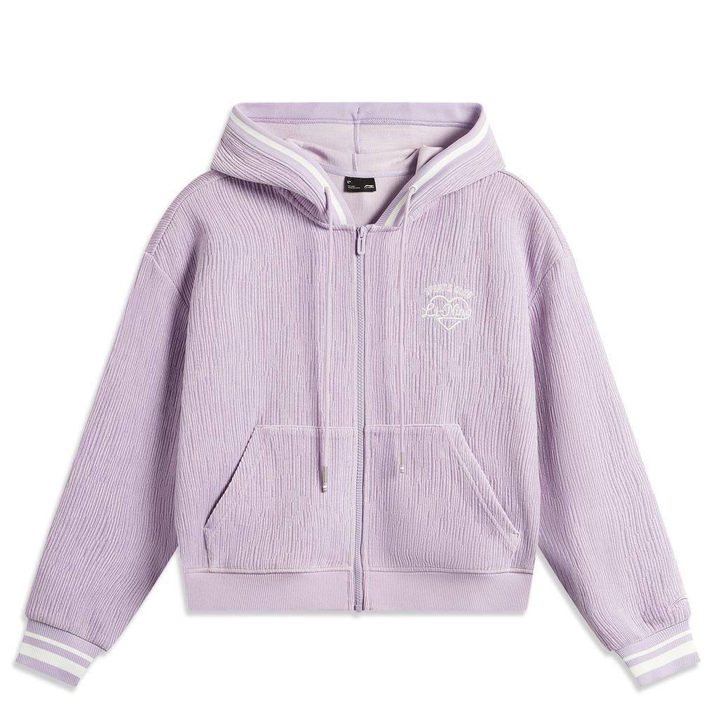 Женская толстовка с капюшоном и длинными рукавами Li Ning Sports Trend Series Twilight-Purple AWDU682-4
