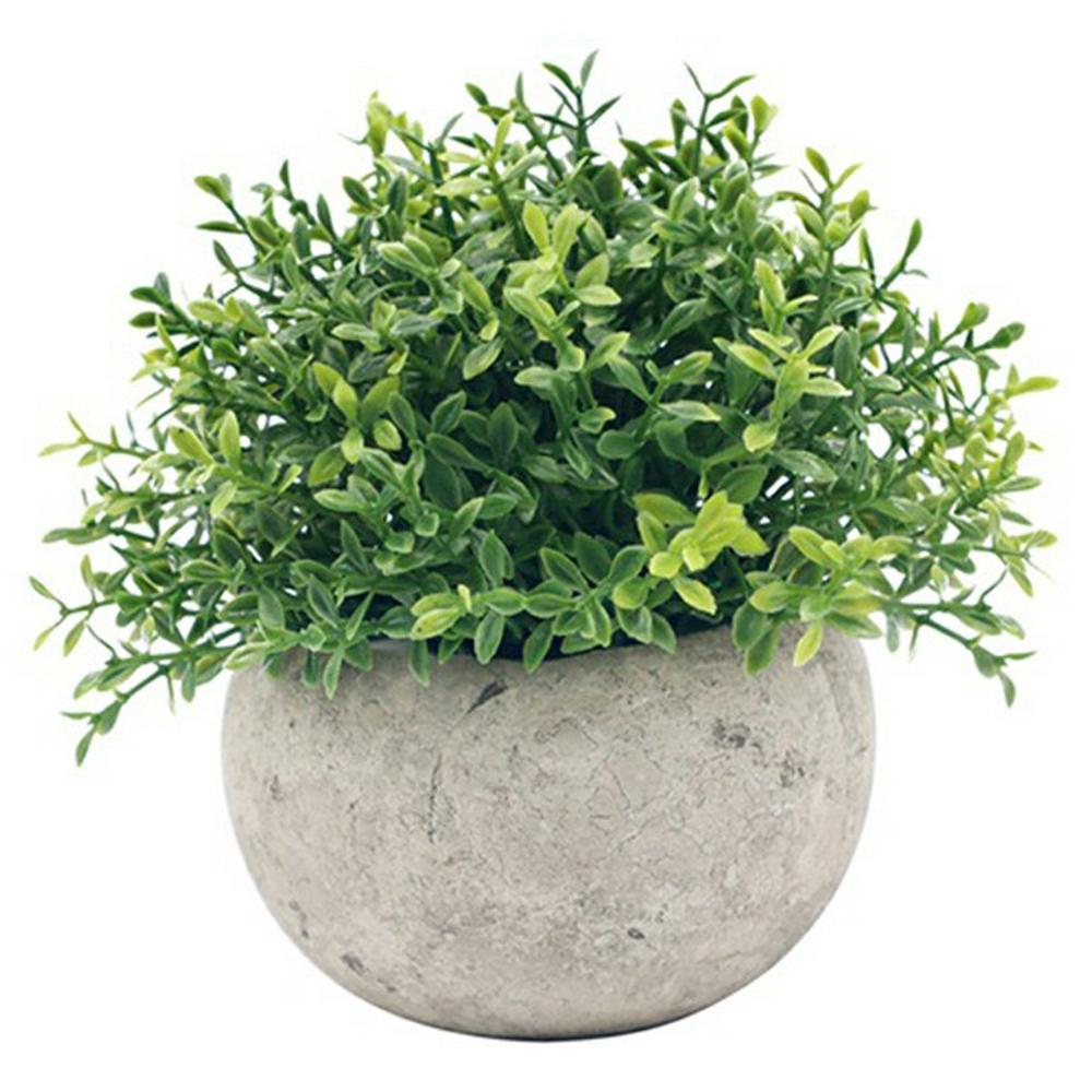 Simulation Plastic Potted Plant Artificial Grass Desktop Decoration for Living Room