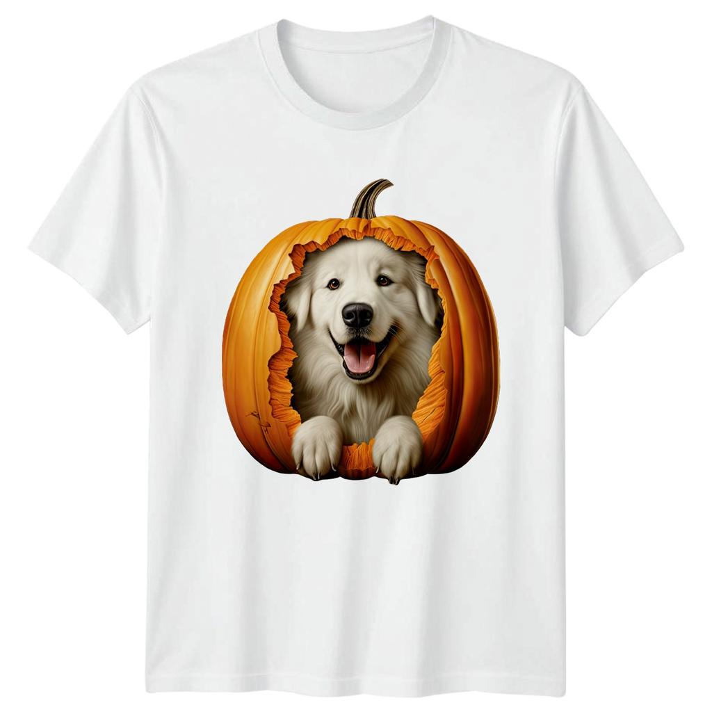 Dog Peeking Out Of Pumpkin TShirt Halloween Pumpkin Dogs Dogs Halloween Gift