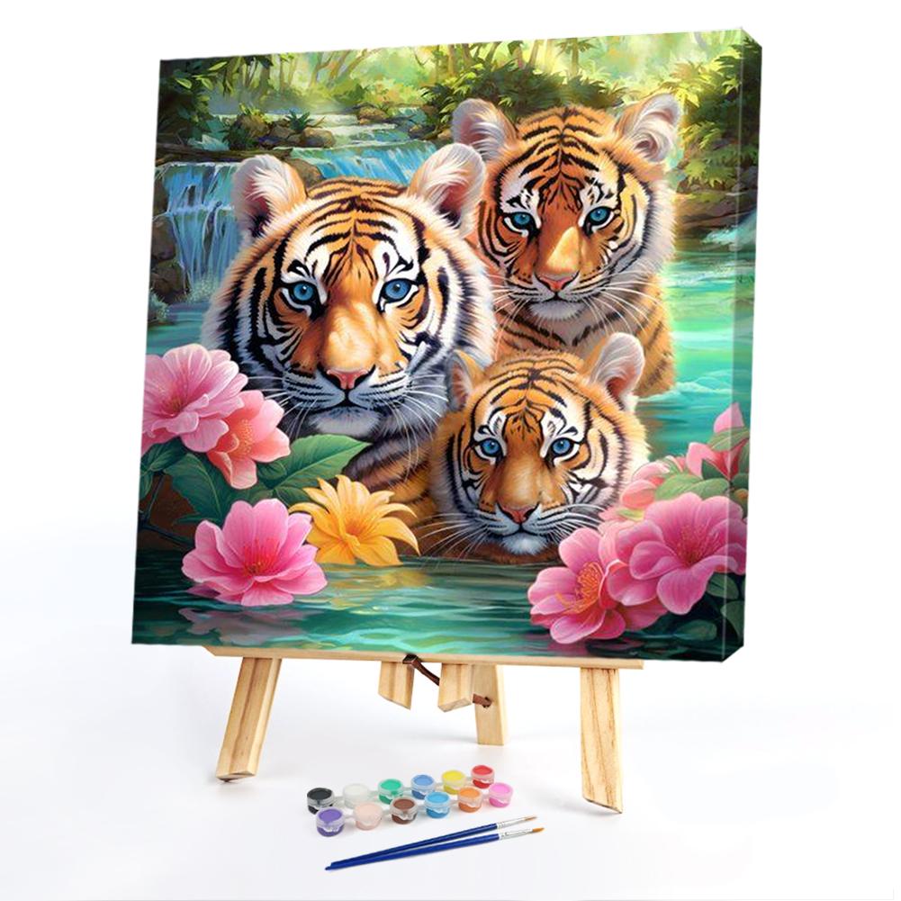 Набор для рисования по номерам на холсте DIY масляная живопись картина с изображением животных Декор для дома ~G