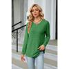 YYFS Women's Fashion Casual Spring Fall Solid Color Print Long Sleeve O-Neck Blouses & Shirts