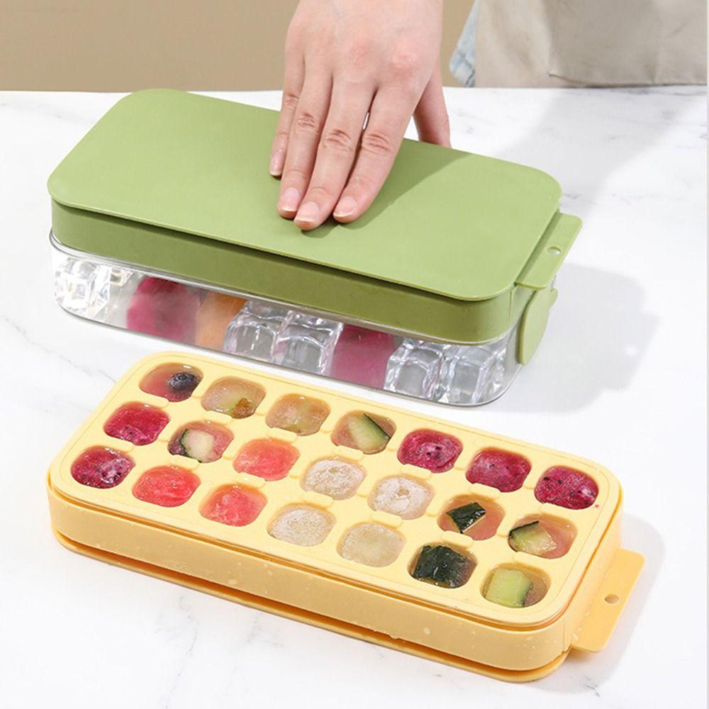 21 решетка, прессующие формы для кубиков льда, многоразовый льдогенератор, нетоксичный контейнер для хранения льда, кухонные принадлежности