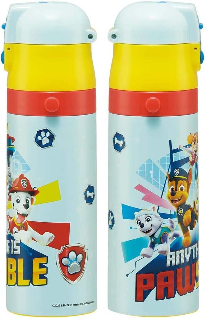 Skater Stainless Steel Water Direct Cup Paw Patrol Water Sports Water Children's Bottle, 2-way, Drinking, 470ml, Drinking, 430ml, 23, Lightweight,