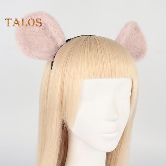 2Pcs/Set Imitation Mouse Ear Tail Set Animal Ear Headband Adjustable Waist Belt Tail Costume Accessories Christmas Cosplay Props