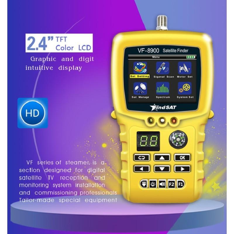 HD Satfinder Star Search VF-8900D DVB-S2 Спутниковый измеритель Спутниковый искатель Встроенный фонарик