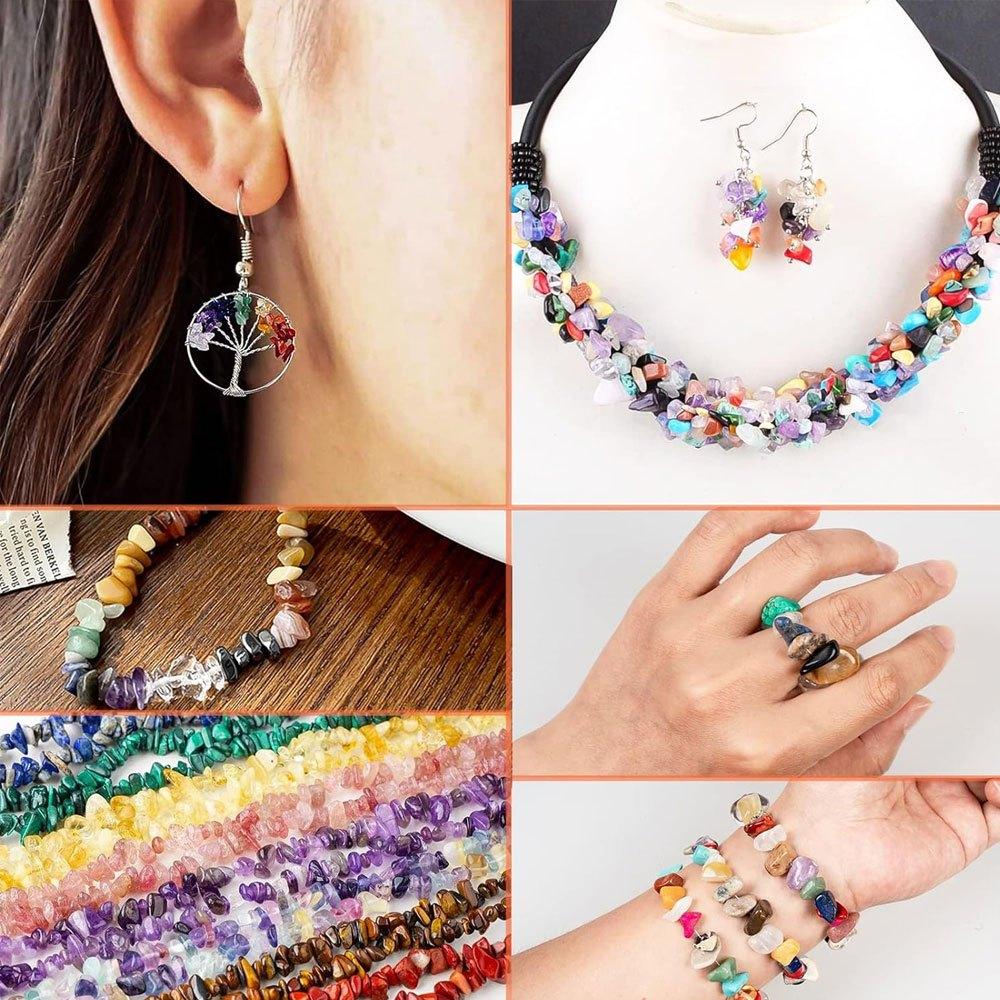 20/40/60 бусин из натурального щебня разных цветов, нерегулярные каменные бусины размером от 5 мм до 8 мм, просверленные отверстия, браслеты, ожерелья, серьги, бижутерия своими руками