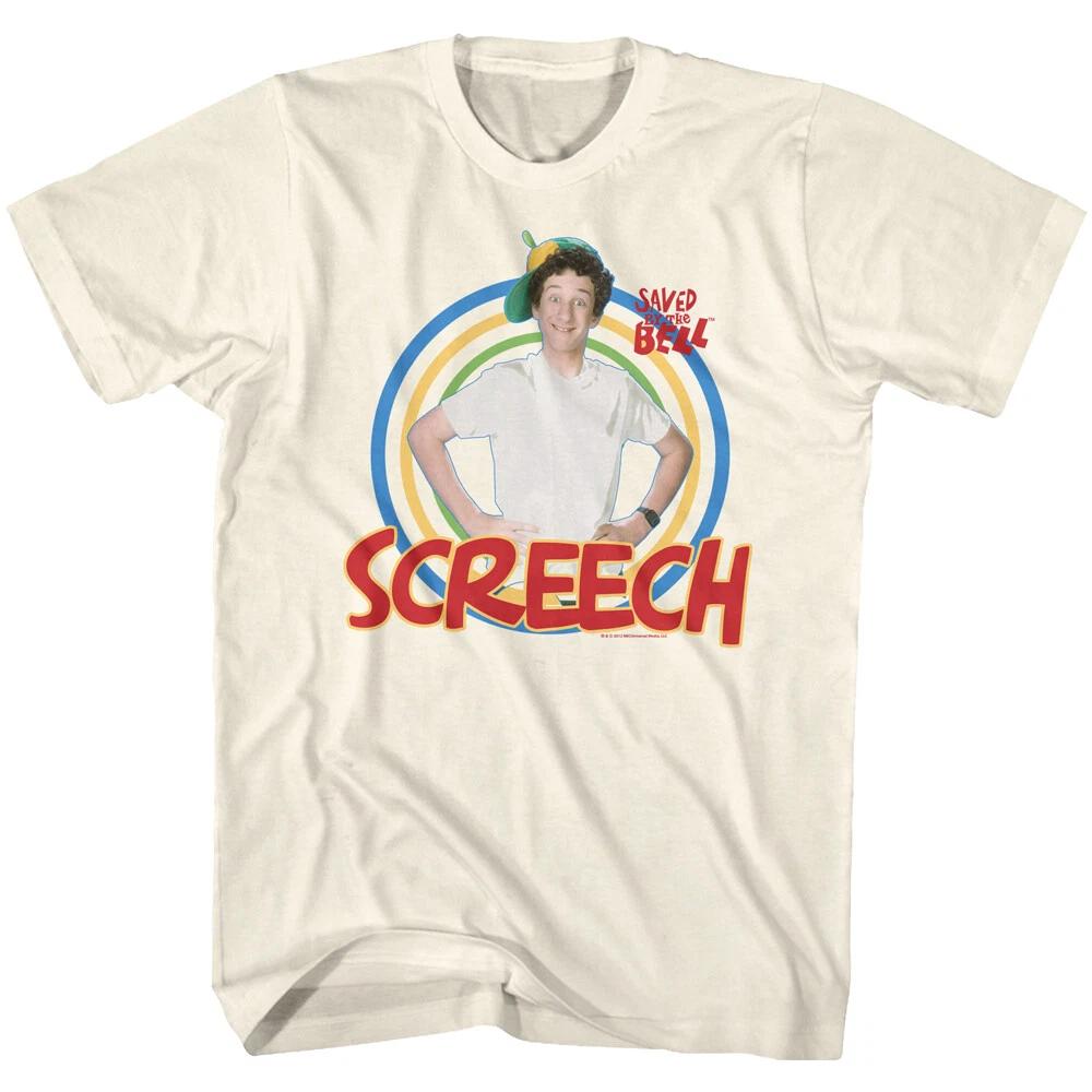 Saved By The Bell Screech Funny Hat Colored Circles Men's T Shirt