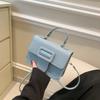 Simple Trend Spring New Solid Color Casual and Fashionable Women's One Shoulder Crossbody Handheld Small Square Bag