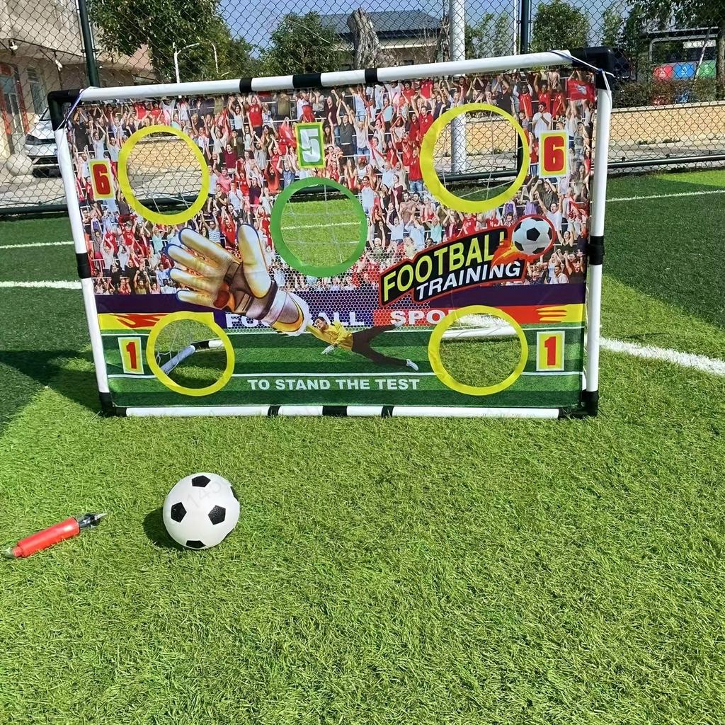 Football Goal Sports Toy Foldable Children's Football Gate with Pump & Ball Portable Soccer Goal for Outdoor Football Training