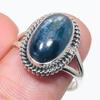 Натуральный голубой кианит драгоценный камень ручная работа 925 чистое серебро ювелирное кольцо размер 8 L8t08