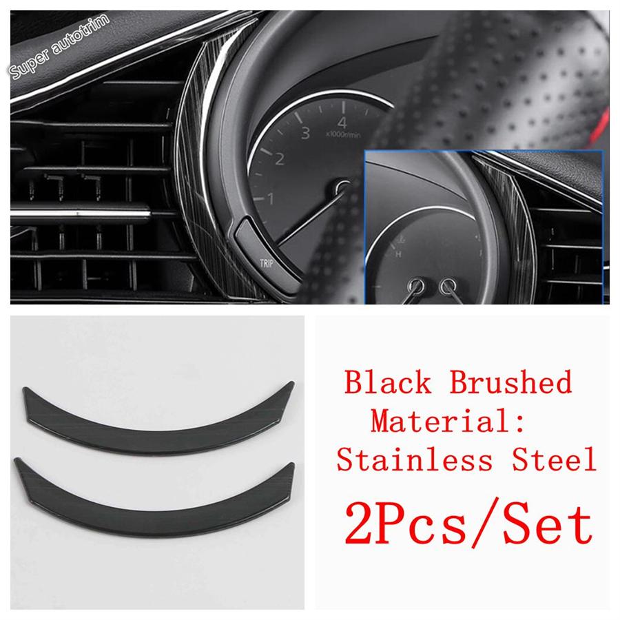 Car trument Dashboard Display Panel Strip Decor Trim Cover For Mazda 3 BP - 2024 Stainless Steel Accessories Interior