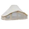 Canvas Bell Tent, 4 Seasons 6 x 4 x 3.1 m Yurt Tent for Camping with Stove Jack, Poly-Cotton Breathable Holds up to 12 People with Rain Cover, for