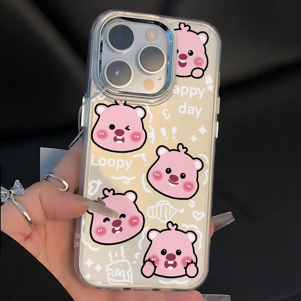 Корейский Мультяшный L-Loopys Новый Чехол Для Телефона Для IPhone 17 16e 16 15 14 13 12 11 Mini Pro Max X XR 8 7 Air Plus Прозрачный Мягкий Чехол