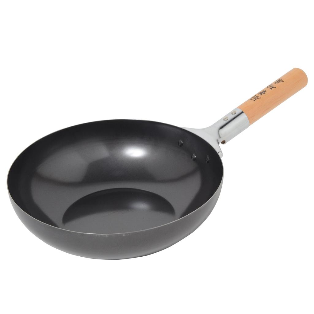 Железная кастрюля Maruyama Giken Chuka Koubou 26 см, совместимая с газовой плитой, для жарки помешиванием, японская, Tsubame Sanjo Wok, железная кастрюля Iron IH Peking Hot Pot