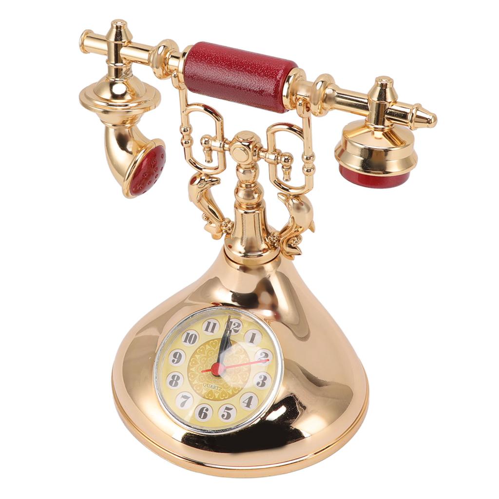Старинный телефонный будильник уникальный элегантный точное время прикроватные часы украшение для домашнего кафе