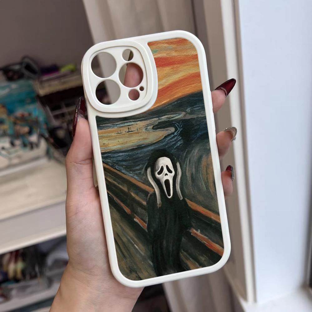 Ghostface Horror Scream Phone Case For Iphone 16 15 14 12 13 Pro Max 11 Mini Xs Puls Lambskin Silicone Cover