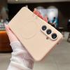 Liquid Silicone For Magsafe Wireless Charge Magnetic Case For Samsung S25 S24 S23FE S22 Plus Ultra A55 A15 A35 A05 Soft Cover