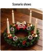 Green PE Creative Christmas Wreath for Door and Window Holiday Decorations
