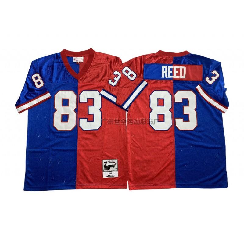 Retro Buffalo Bills Football Jersey Mens Short Sleeve Cotton Blend Sports Tee Vintage Style