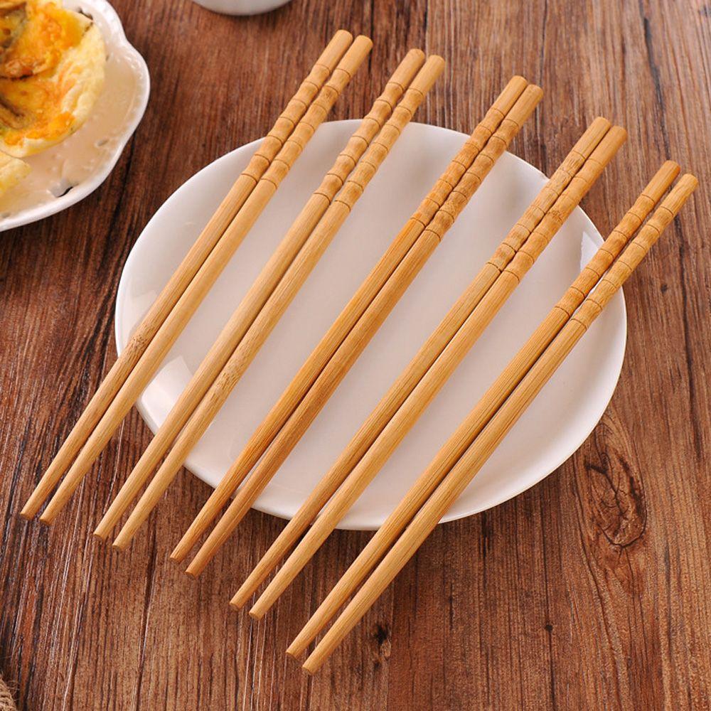 Chinese Food Natural Bamboo Home & Kitchen Dinnerware Wood Chopsticks Wooden Tableware Flatware
