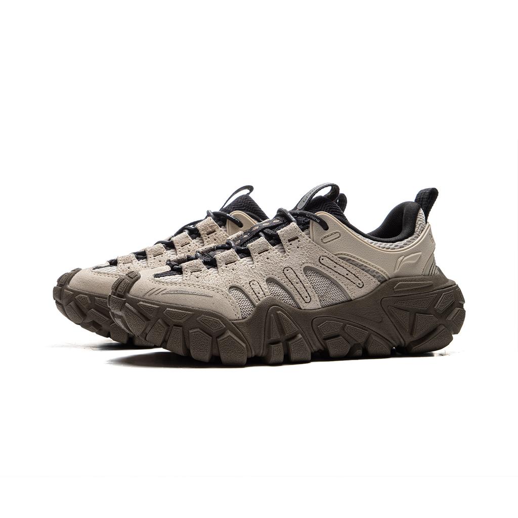 Li Ning Sand Dune Retro Толстая подошва Удобная амортизирующая Нескользящая износостойкая дышащая низкая повседневная обувь Женские кроссовки AGCU436-1