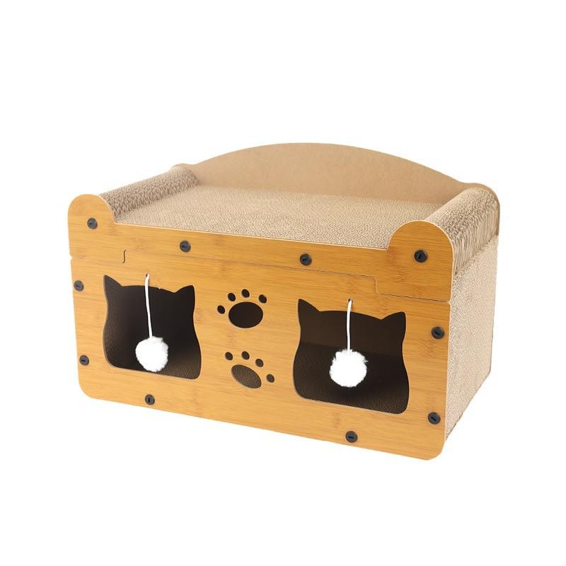 Multifunctional Cat Tree & Scratching Board with Nest and Toy