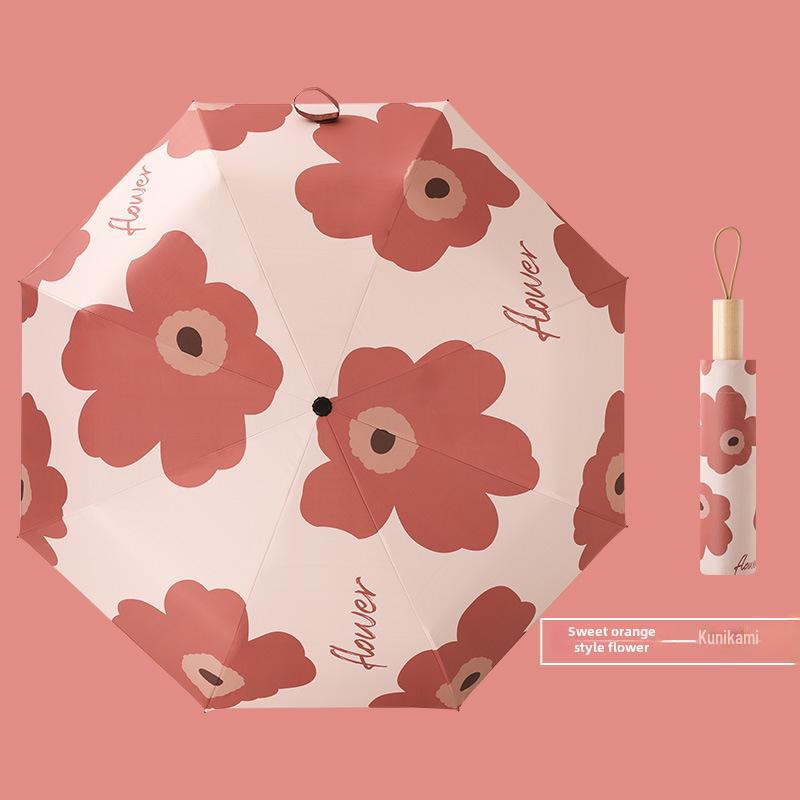 Компактный автоматический зонт от солнца и дождя с защитой от ультрафиолета