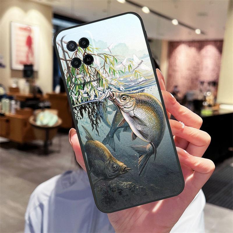 Рыболовный чехол для карпа для Oppo A94 A54 A40 A60 A80 A98 A78 A18 A38 A58 A16 A76 A96 A17 A77 A74 A57S A15 Чехол