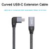 0.2м 100Вт PD 5А Угловой Кабель-удлинитель USB3.1 Gen 2 Type-C 4K 60Гц 10Гбит/с Кабель USB-C для Macbook ASUS HP Ноутбука