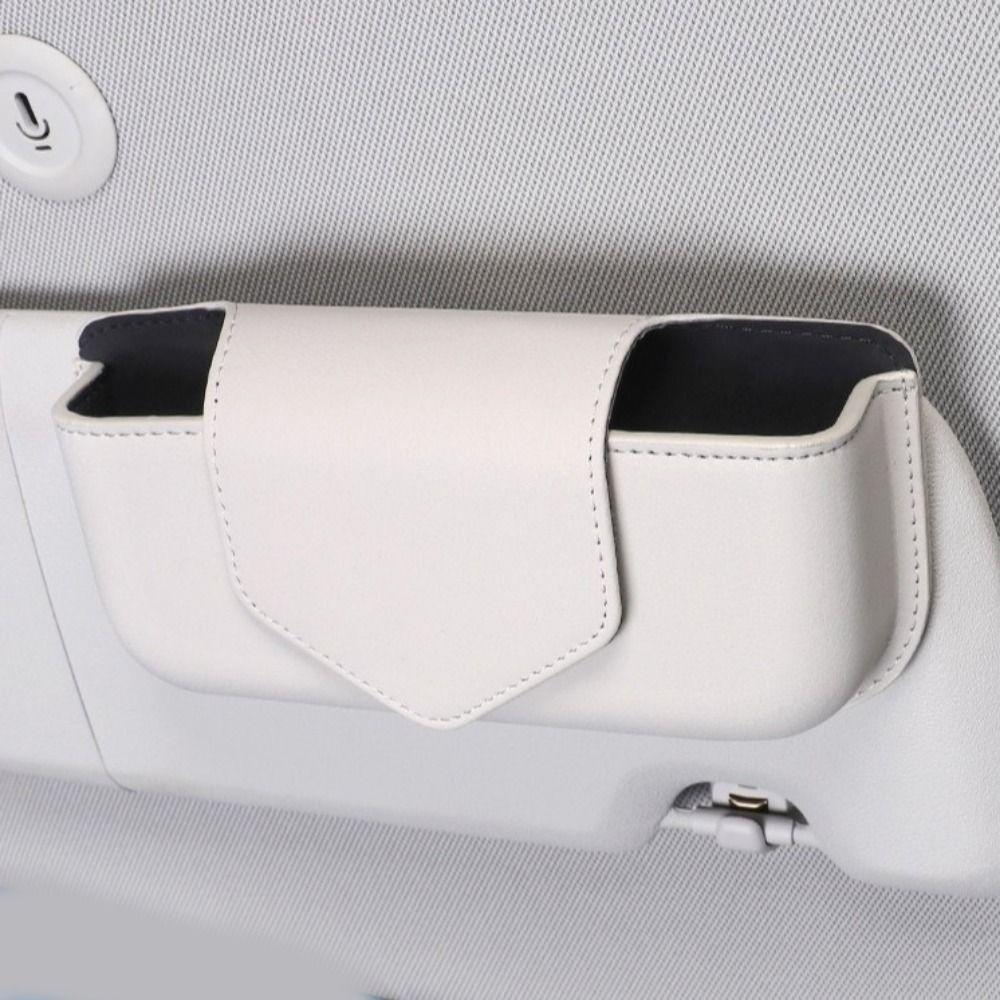 Magnetic Car Glasses Case Wear-Resistant Sunglasses Clip Car Organizer
