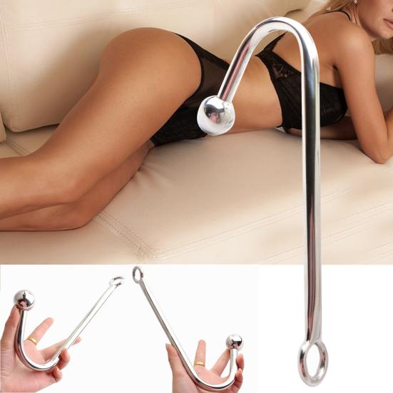 Prostate Anal Hook Flirt Hygienic Stainless Steel Anal Hook with Ball for Men