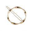 Gold Round Barrettes Circle Geometric Hairpin Fashion Metal Hair Clips  Girls