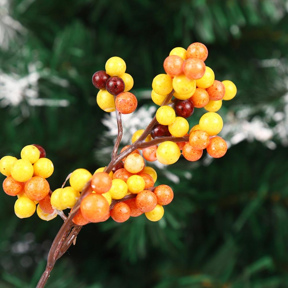 Decor Photography Props Simulated Berry Artificial Plant Christmas Berries Branches Foam Beans