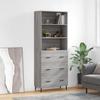 VidaXL Highboard Sonoma Grey 69.5x34x180 Cm Engineered Wood 3189403
