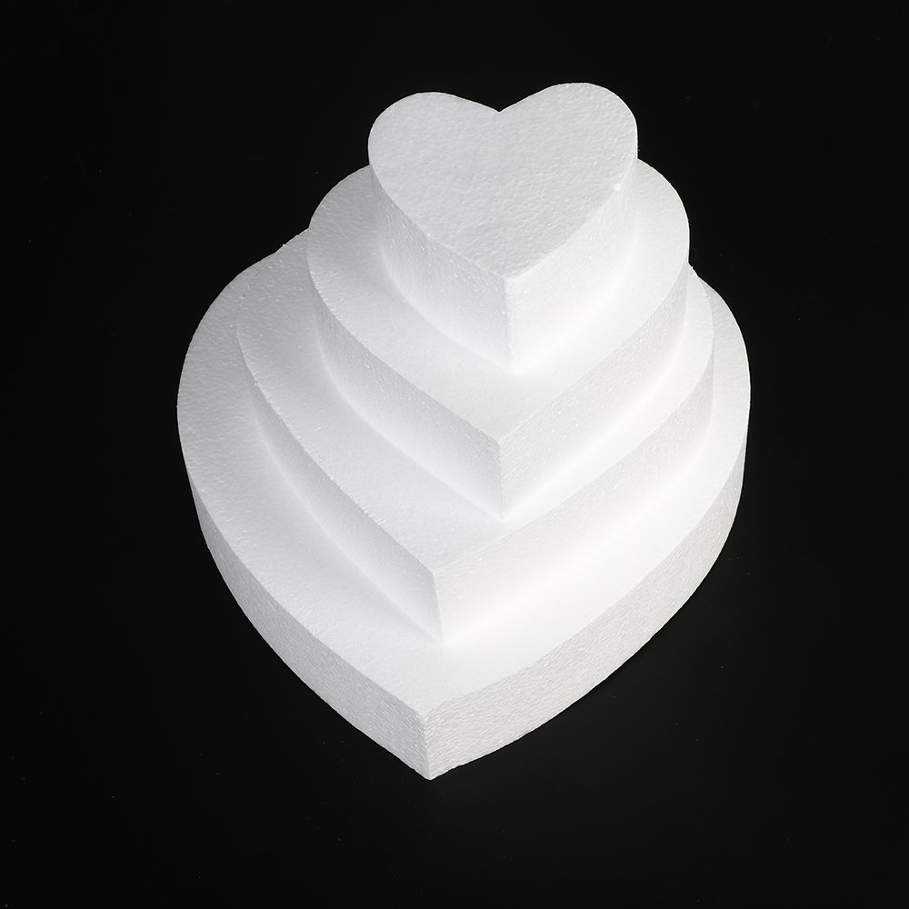 Flower Decor Sugarcraft Dummy Cake Foam Mould Practice Model Polystyrene Styrofoam Heart Shaped