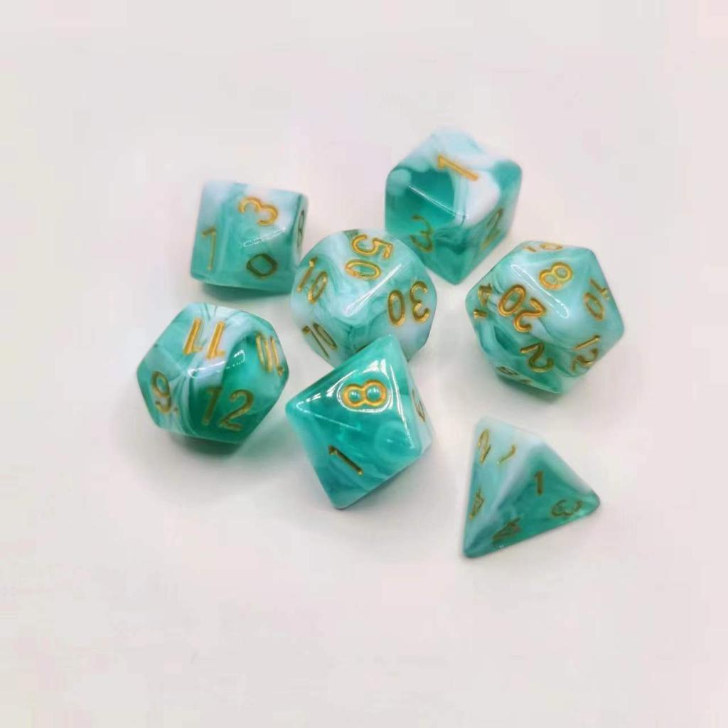 7 шт./лот, многогранные игральные кости из смолы D&D D4 D6 D8 D10 D% D12 D20, многогранные игральные кости TRPG, настольные игры