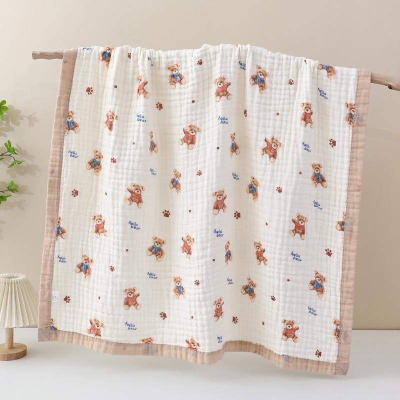 Six-Layer Pure Cotton Baby Bath Towel & Blanket