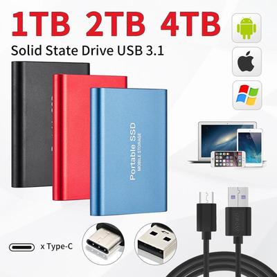 Портативный USB SSD высокой емкости: Варианты 500 ГБ, 1 ТБ, 2 ТБ – Быстрое, Мобильное Хранилище