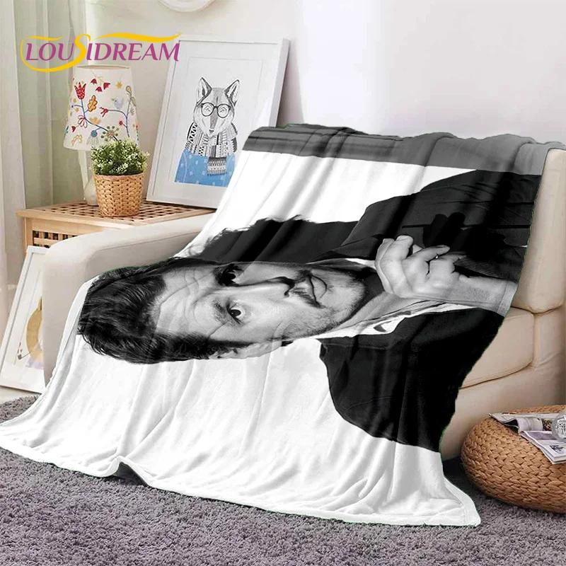 3D Jose Pedro Pascal Actor Star Soft Blankets,Keep Warm Throw Blanket Comfortable Blanket for Picnic Beds Sofa Home Bedroom Gift