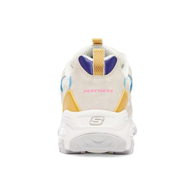 Skechers DLites 1.0 Сетчатые Круглый Носок На Шнуровке Удобные Универсальные Низкие Повседневные Кроссовки Женские Серый Коричневый 149780-NTYL