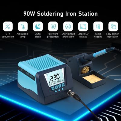 Паяльная станция BAKON BK90 90 Вт Паяльник с интеллектуальным контролем температуры (356 градусов по Фаренгейту 896 градусов по Фаренгейту
