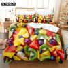 Комплект постельного белья Summer Fruit Queen, комплект постельного белья с цифровой печатью, комплект постельного белья King Size, комплект постельного белья