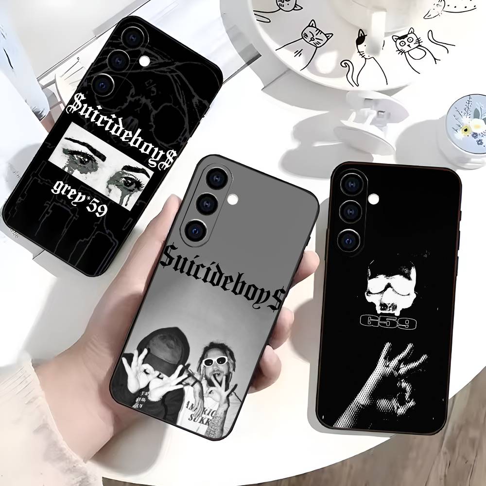 Чехол для телефона U-Uicideboy S-SuicideboyS для Samsung Galaxy A73, A72, A71, A70, A53, A52, A51, Других Мягкий Черный Чехол