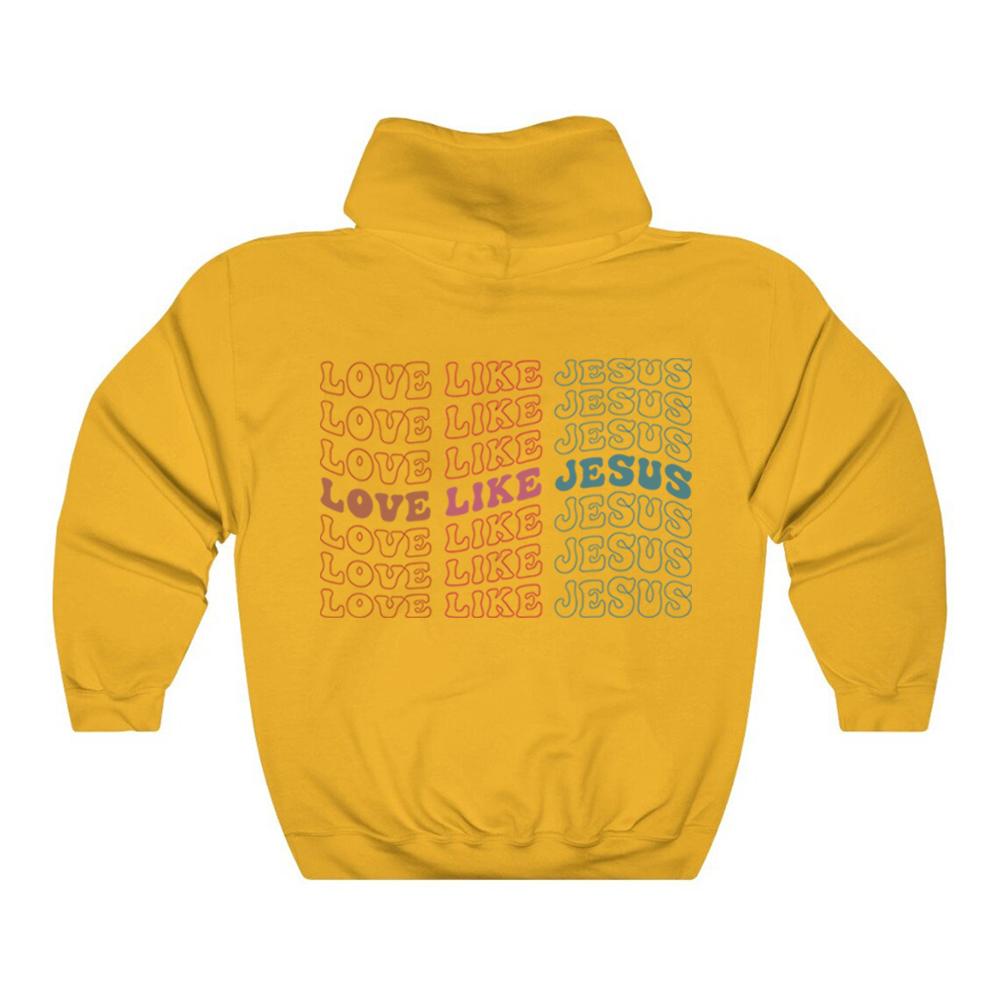 Толстовка унисекс «Любовь как Иисус» Эстетичный христианский свитшот Женский пуловер с религиозными библейскими стихами VSCO Вера Толстовки Рождественский подарок