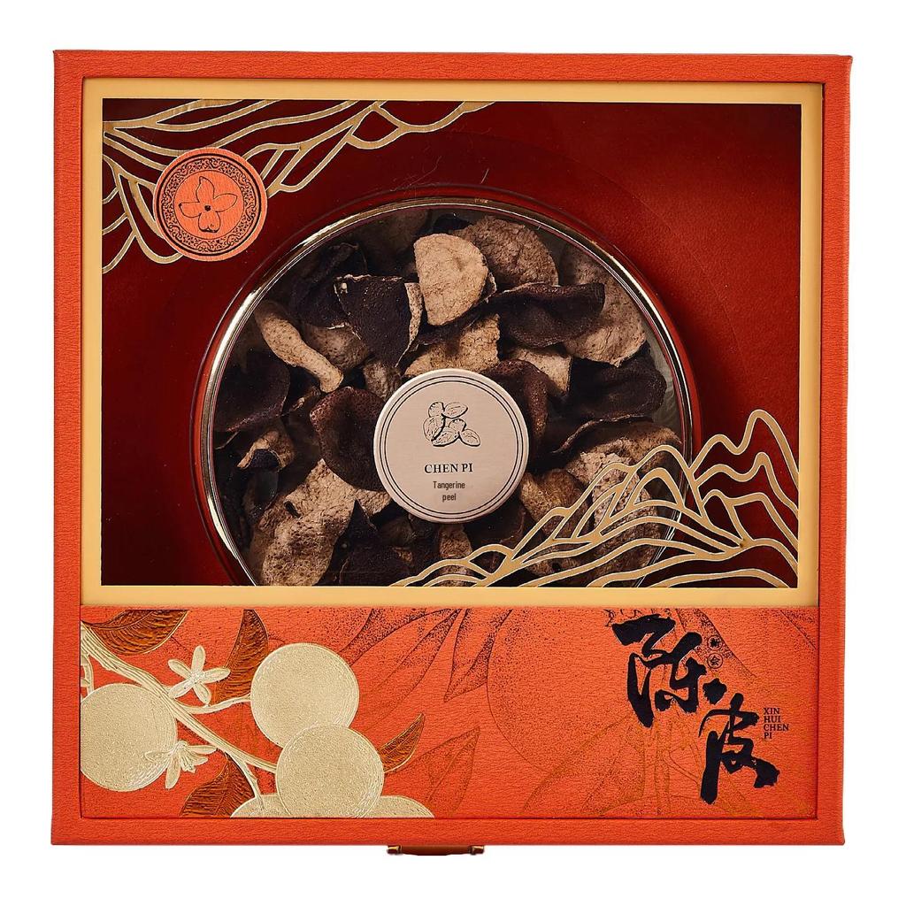 Xinhui Dried Tangerine Peel Gift Box - Elegant Leather Pack (100g/250g)