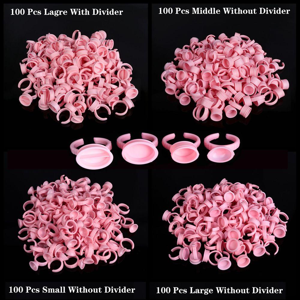 100/200 шт. Новые одноразовые контейнеры для макияжа, пигмента, чернил, клея, ресниц, палетки, кольца для татуировок